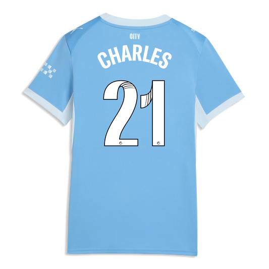 Women's Manchester City Home Jersey 2026/27 With CHARLES 21 Printing