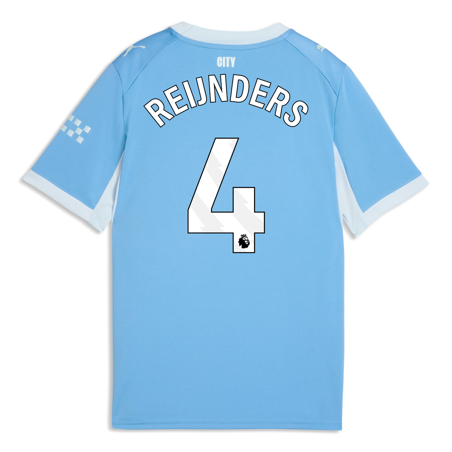 Kids' Manchester City Home Jersey 2026/27 With REIJNDERS 4 Printing - Team Light Blue-Icy Blue