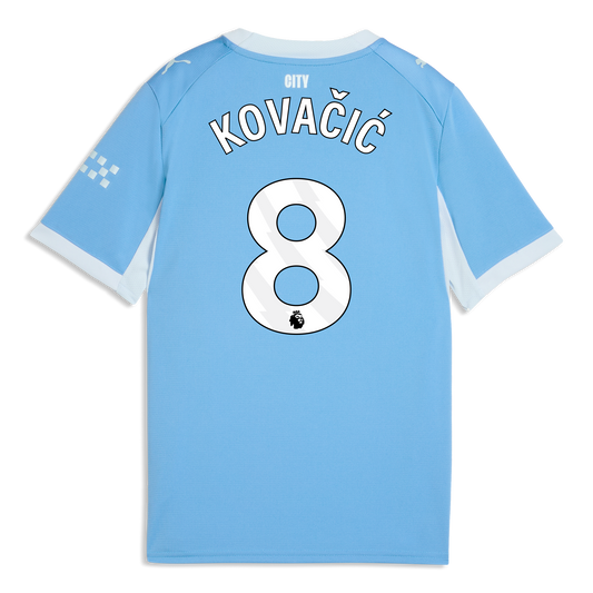 Kids' Manchester City Home Jersey 2026/27 With KOVAČIĆ 8 Printing - Team Light Blue-Icy Blue