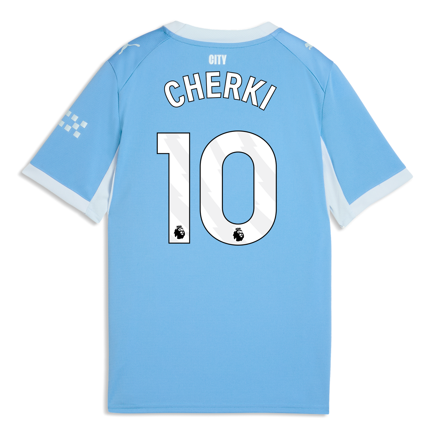 Kids' Manchester City Home Jersey 2026/27 With CHERKI 10 Printing - Team Light Blue-Icy Blue