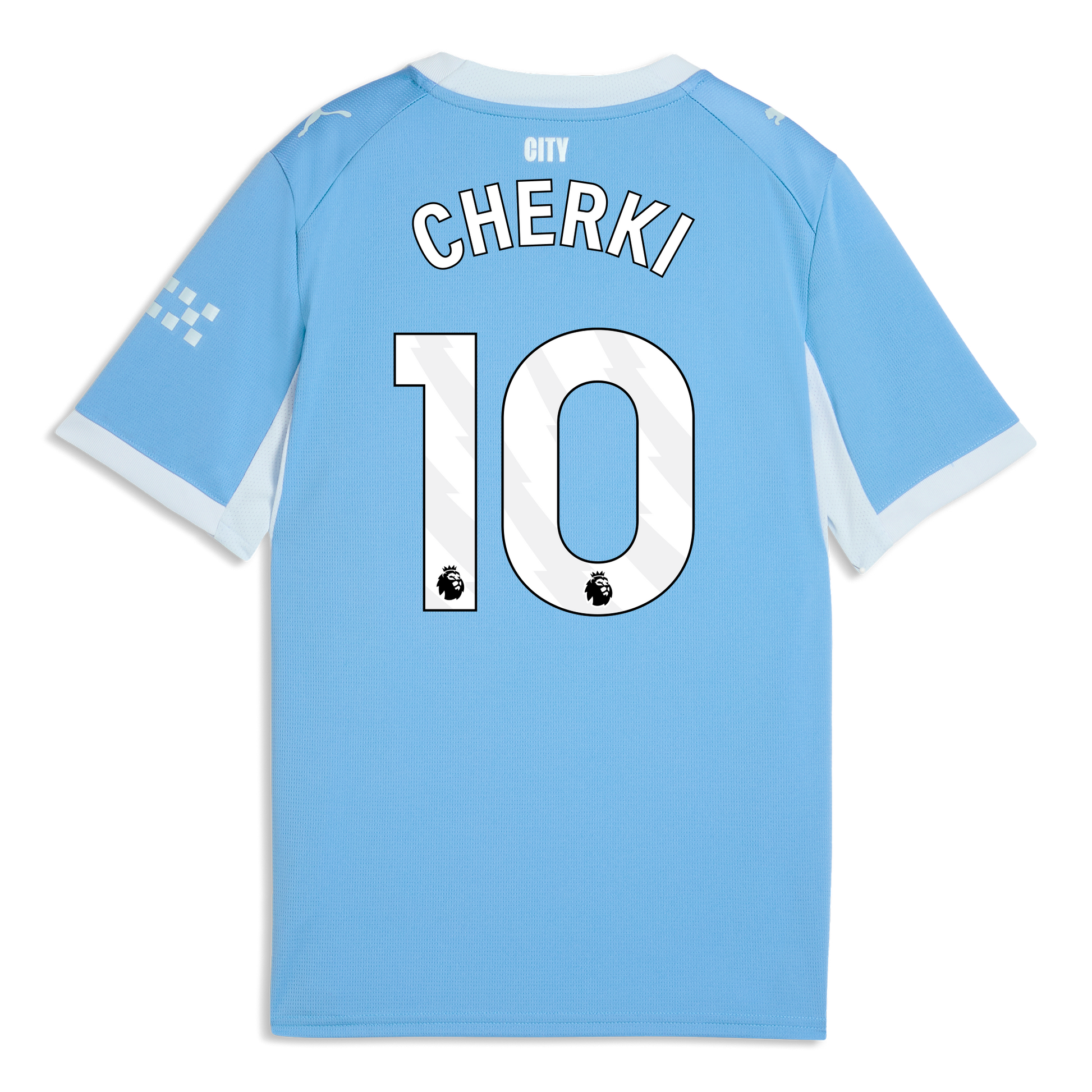 Kids' Manchester City Home Jersey 2026/27 With CHERKI 10 Printing - Team Light Blue-Icy Blue