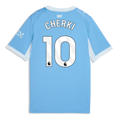 Kids' Manchester City Home Jersey 2026/27 With CHERKI 10 Printing - Team Light Blue-Icy Blue