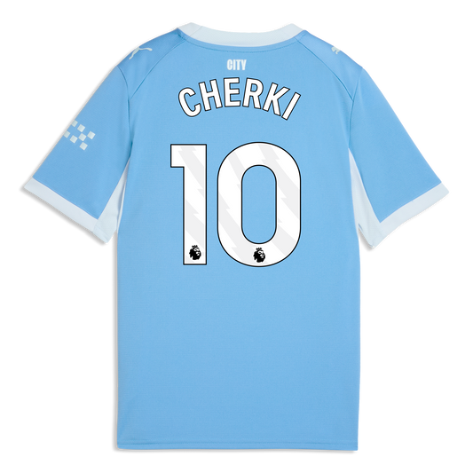 Kids' Manchester City Home Jersey 2026/27 With CHERKI 10 Printing - Team Light Blue-Icy Blue