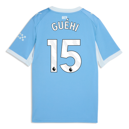 Kids' Manchester City Home Jersey 2026/27 With GUÉHI 15 Printing - Team Light Blue-Icy Blue