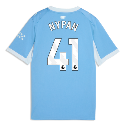 Kids' Manchester City Home Jersey 2026/27 With NYPAN 41 Printing - Team Light Blue-Icy Blue