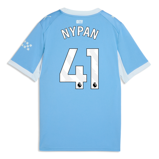 Kids' Manchester City Home Jersey 2026/27 With NYPAN 41 Printing - Team Light Blue-Icy Blue