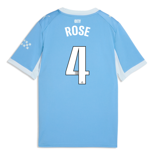 Kids' Manchester City Home Jersey 2026/27 With ROSE 4 Printing