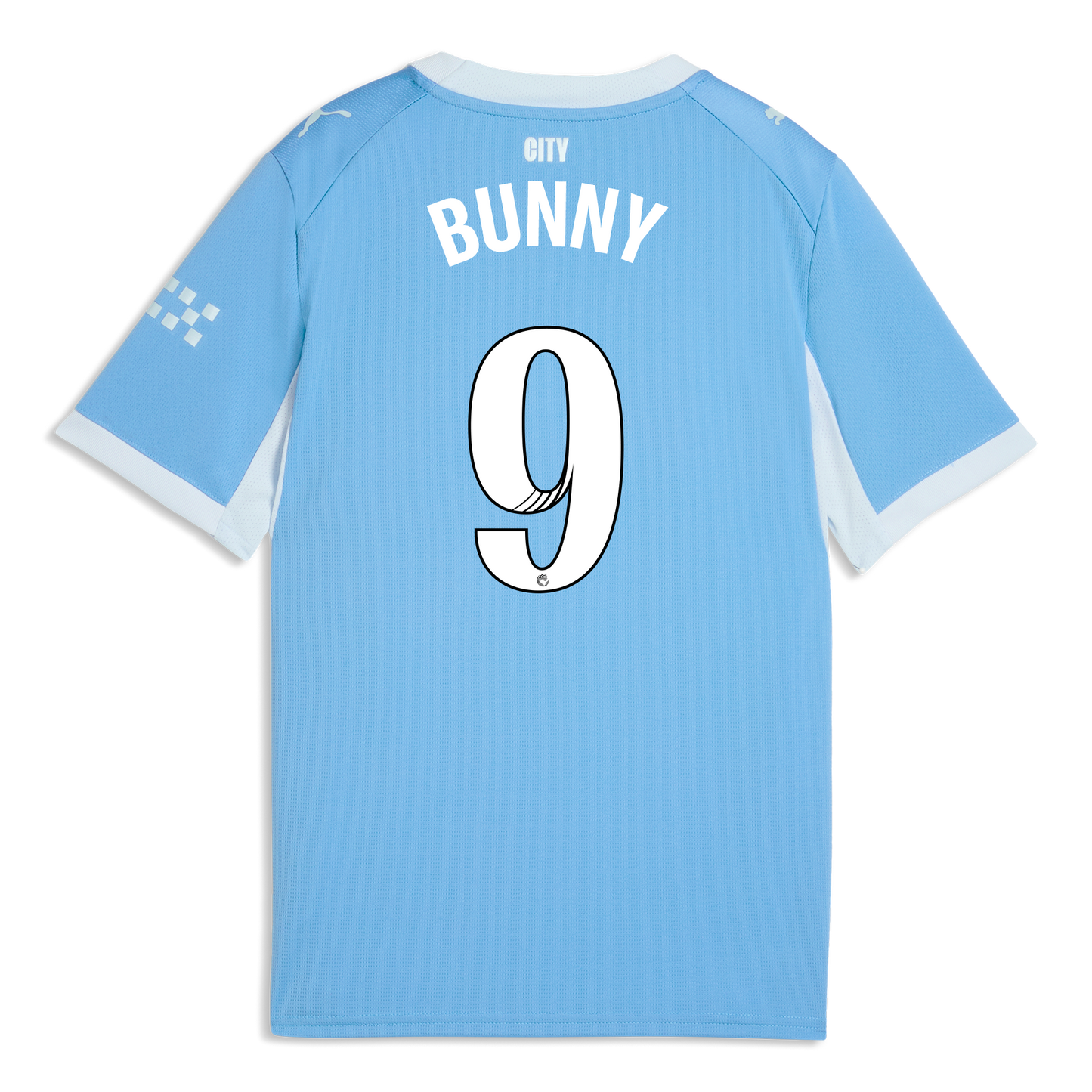 Kids' Manchester City Home Jersey 2026/27 With BUNNY 9 Printing