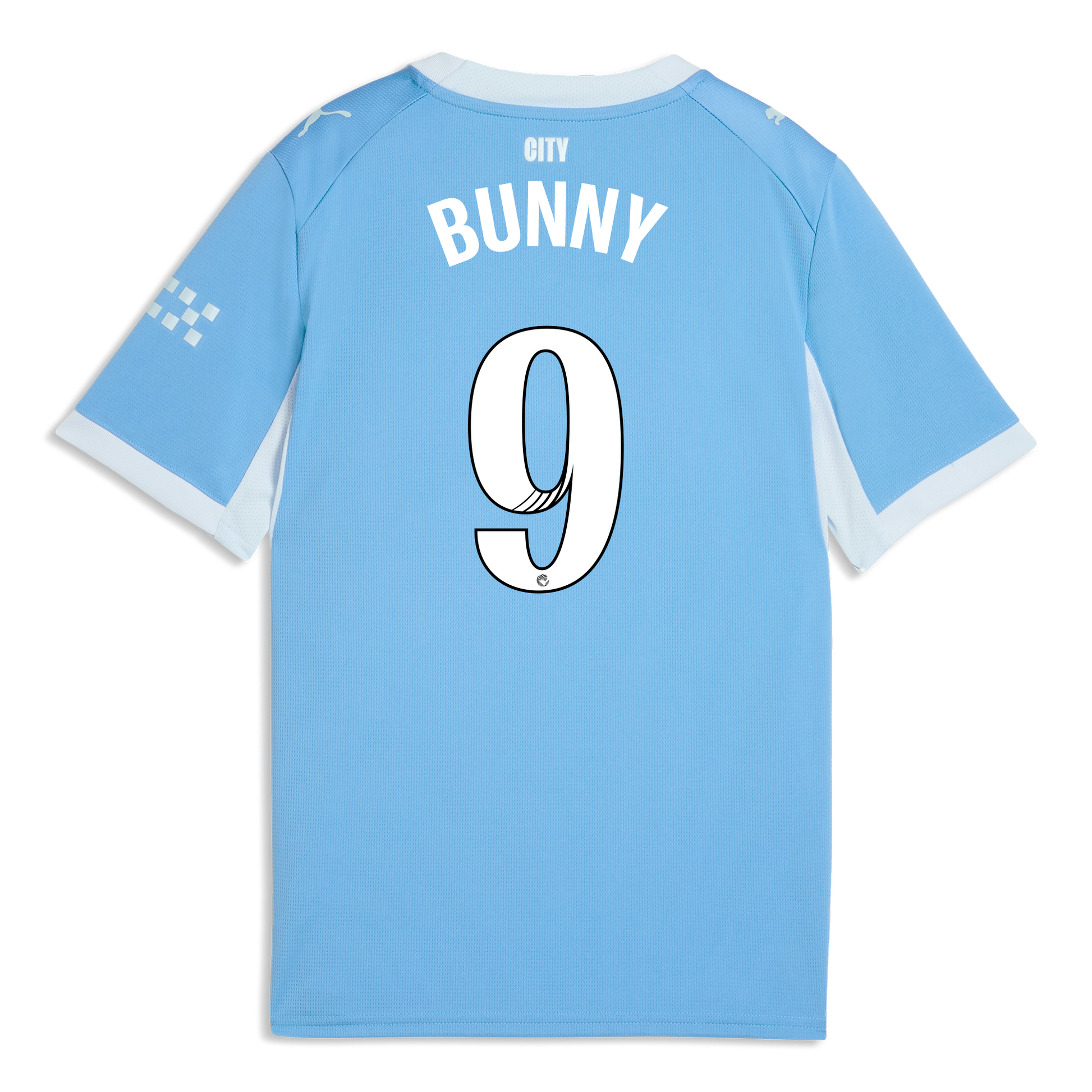 Kids' Manchester City Home Jersey 2026/27 With BUNNY 9 Printing