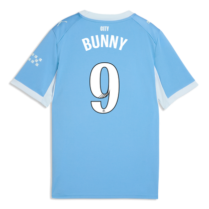 Kids' Manchester City Home Jersey 2026/27 With BUNNY 9 Printing