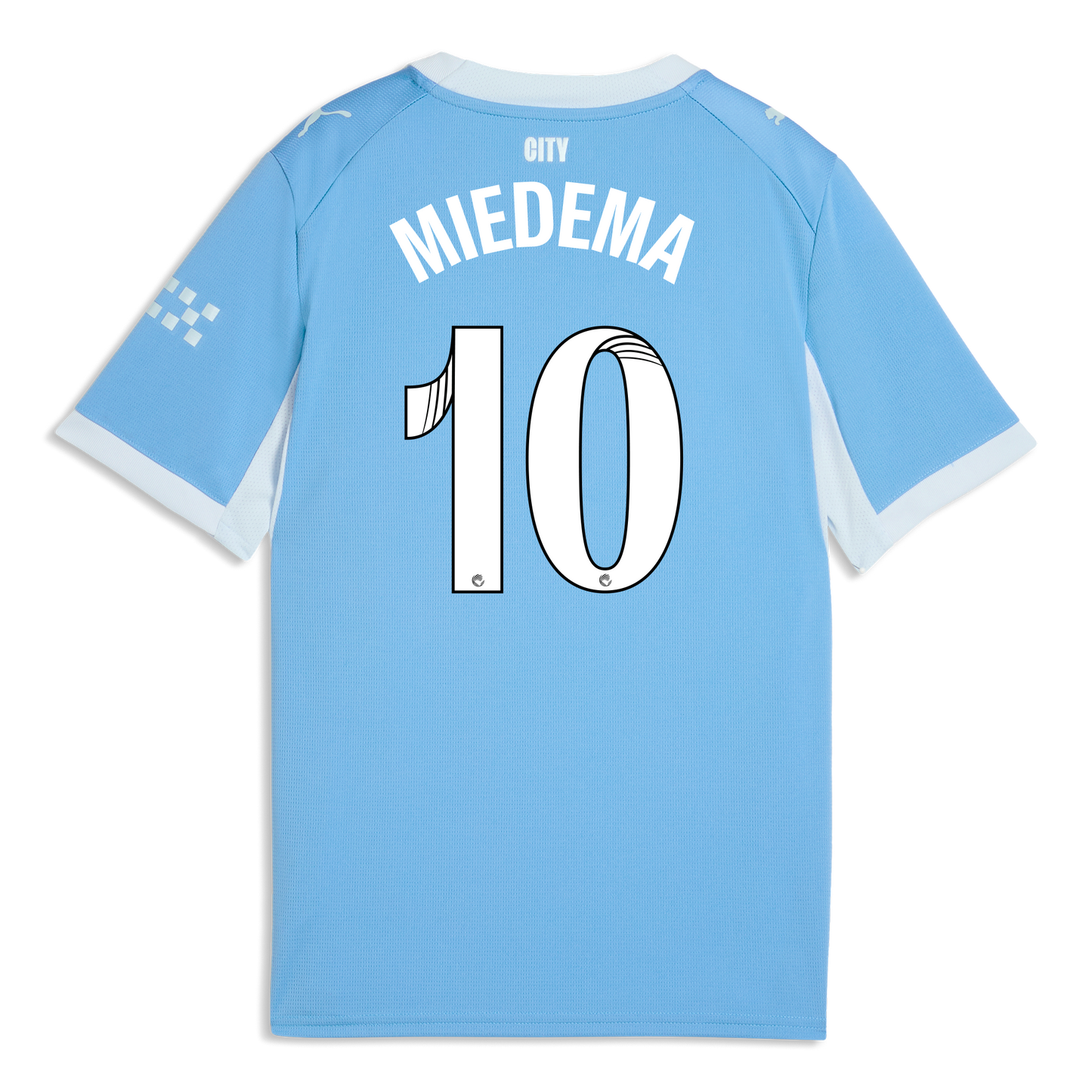 Kids' Manchester City Home Jersey 2026/27 With MIEDEMA 10 Printing