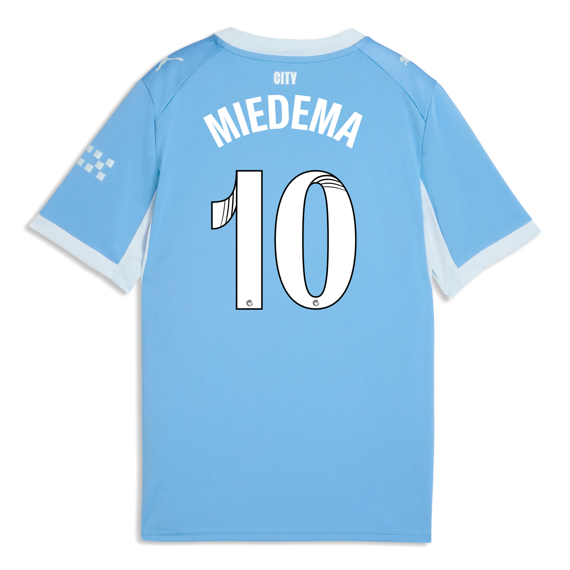 Kids' Manchester City Home Jersey 2026/27 With MIEDEMA 10 Printing
