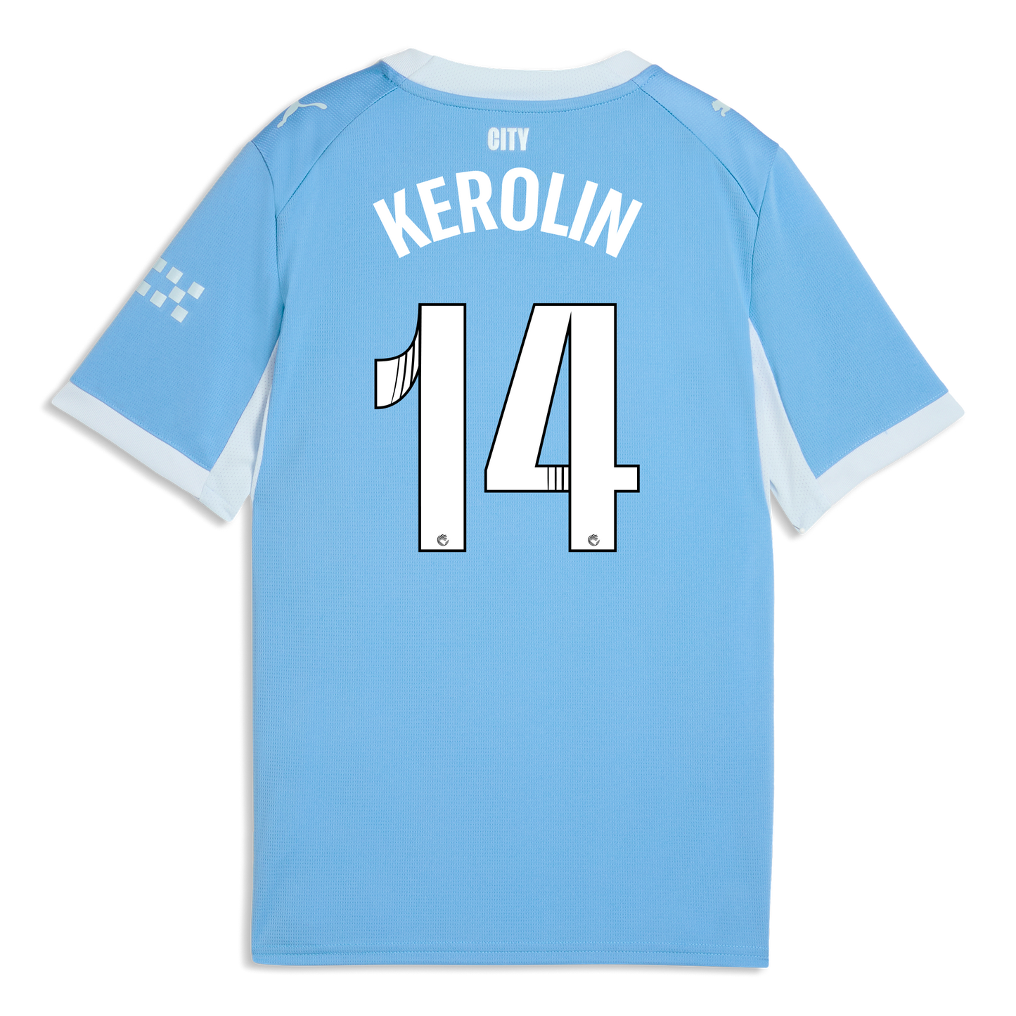 Kids' Manchester City Home Jersey 2026/27 With KEROLIN 14 Printing