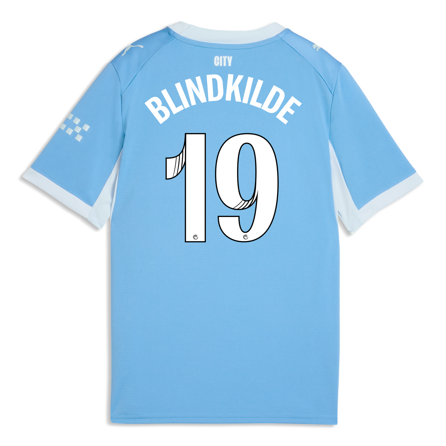 Kids' Manchester City Home Jersey 2026/27 With BLINDKILDE 19 Printing