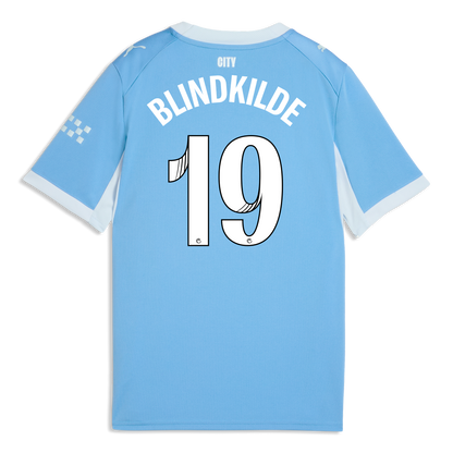 Kids' Manchester City Home Jersey 2026/27 With BLINDKILDE 19 Printing