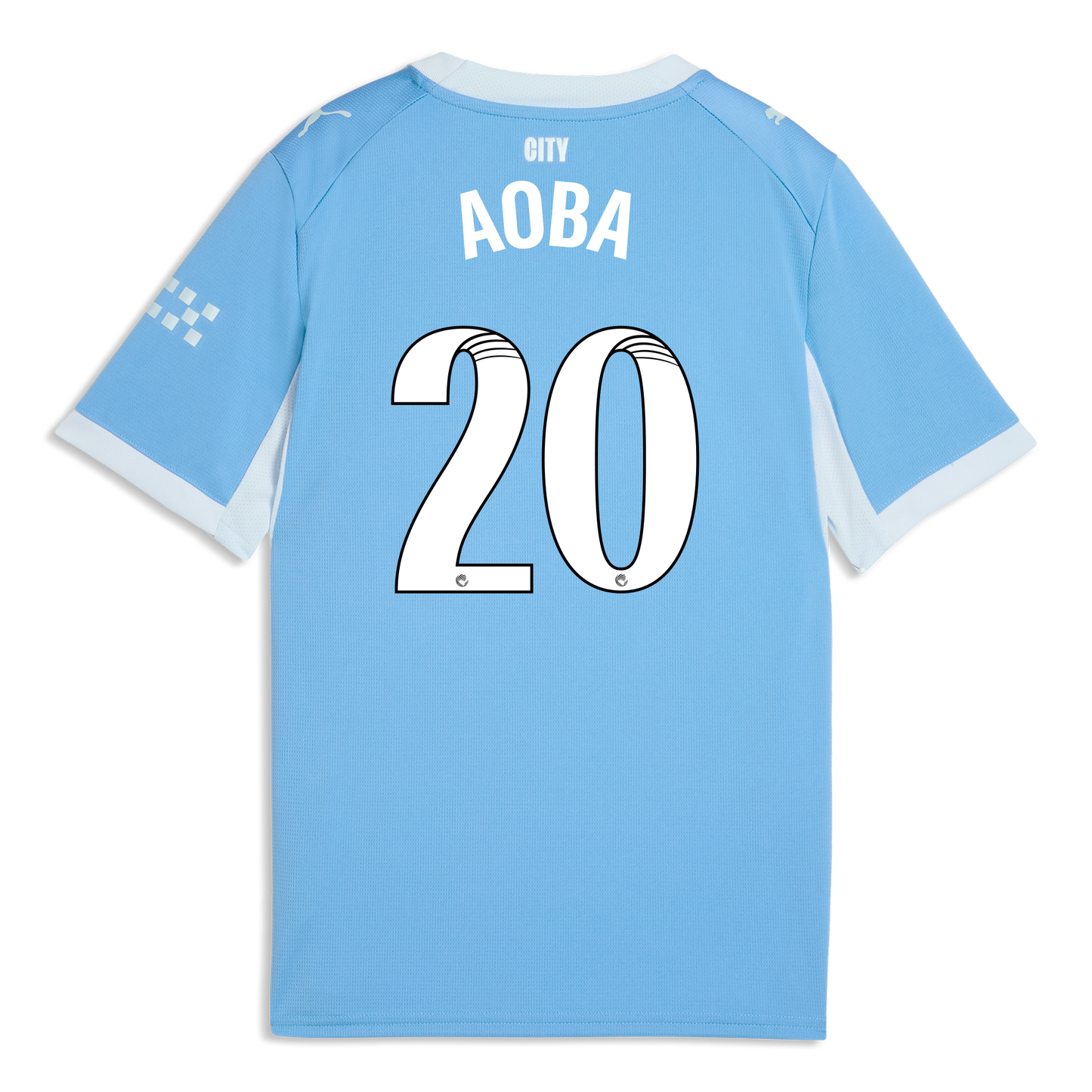 Kids' Manchester City Home Jersey 2026/27 With AOBA 20 Printing