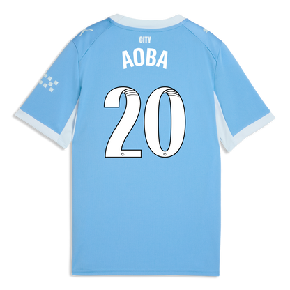 Kids' Manchester City Home Jersey 2026/27 With AOBA 20 Printing