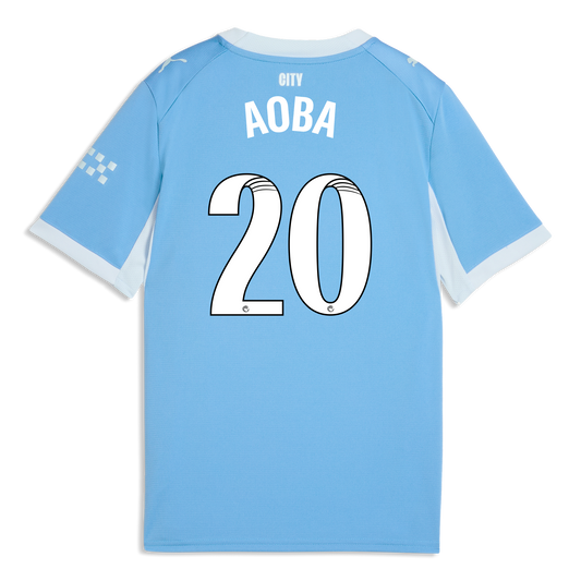 Kids' Manchester City Home Jersey 2026/27 With AOBA 20 Printing