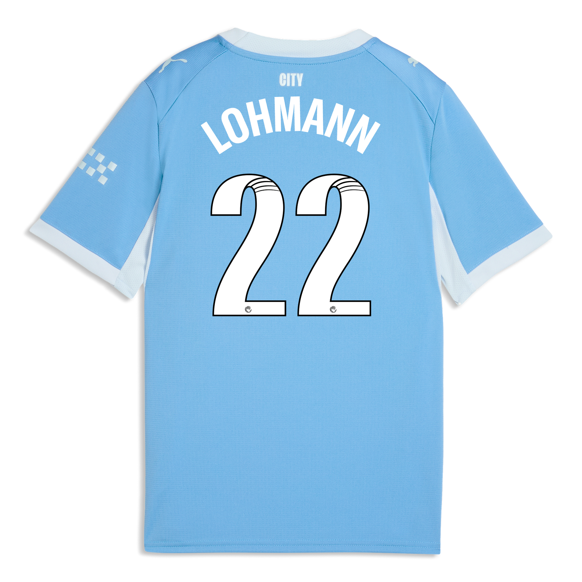 Kids' Manchester City Home Jersey 2026/27 With LOHMANN 22 Printing