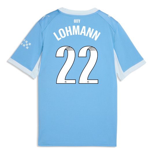 Kids' Manchester City Home Jersey 2026/27 With LOHMANN 22 Printing