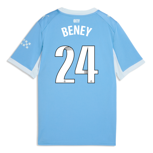 Kids' Manchester City Home Jersey 2026/27 With BENEY 24 Printing