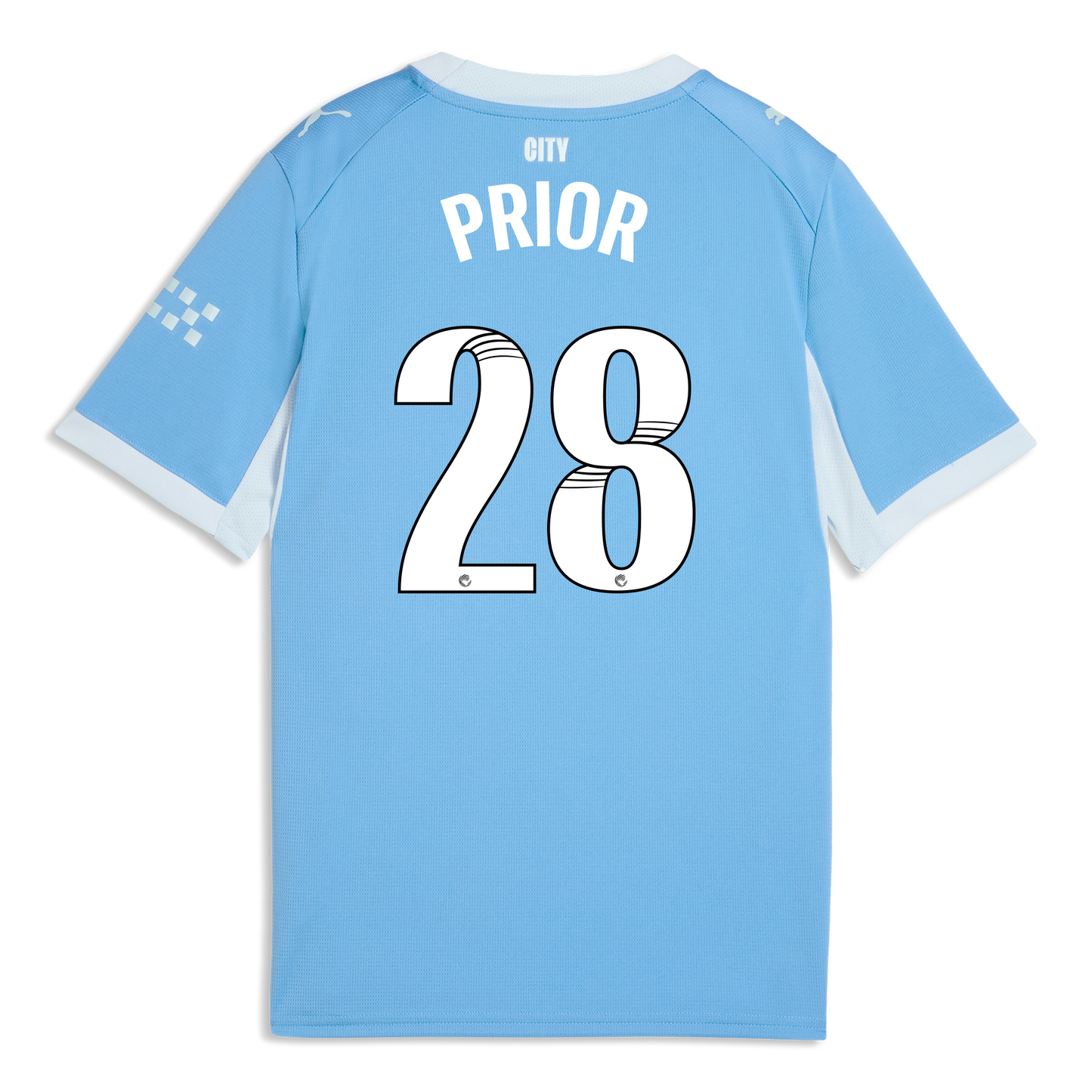 Kids' Manchester City Home Jersey 2026/27 With PRIOR 28 Printing