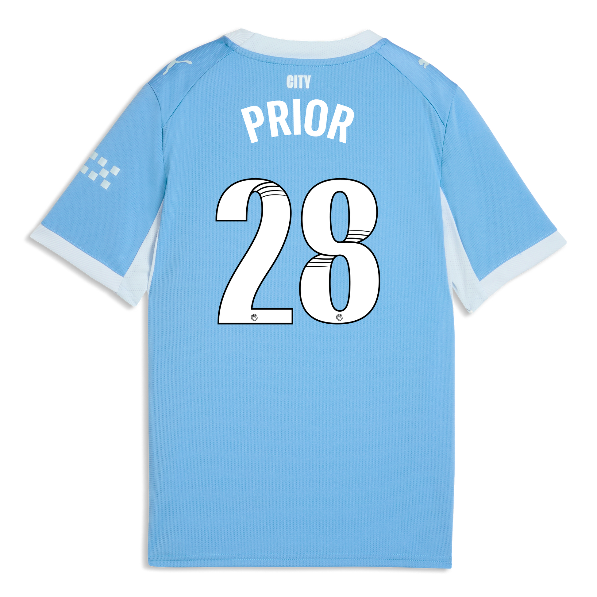 Kids' Manchester City Home Jersey 2026/27 With PRIOR 28 Printing