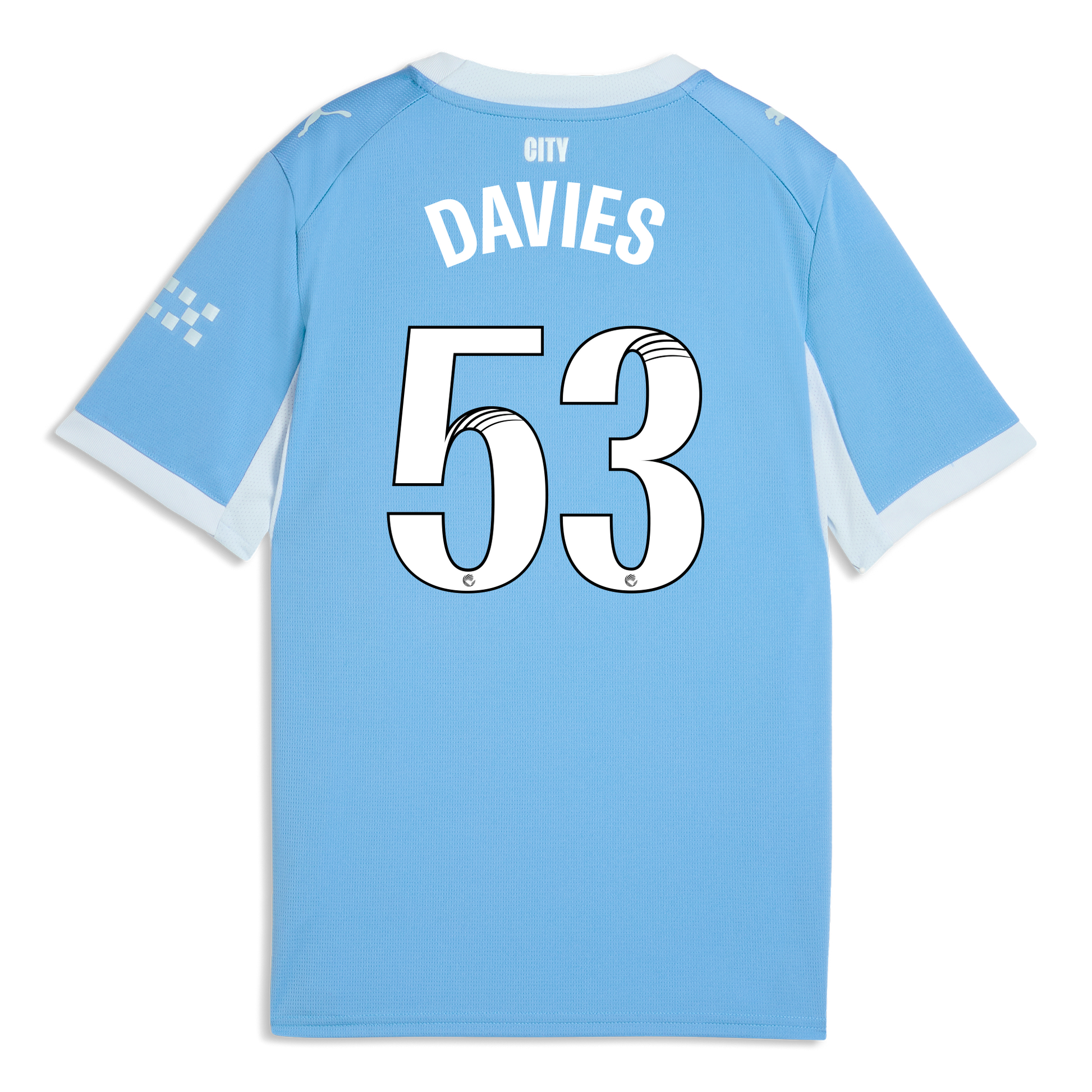 Kids' Manchester City Home Jersey 2026/27 With DAVIES 53 Printing