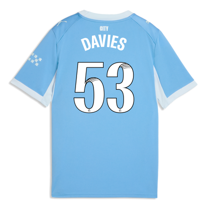 Kids' Manchester City Home Jersey 2026/27 With DAVIES 53 Printing