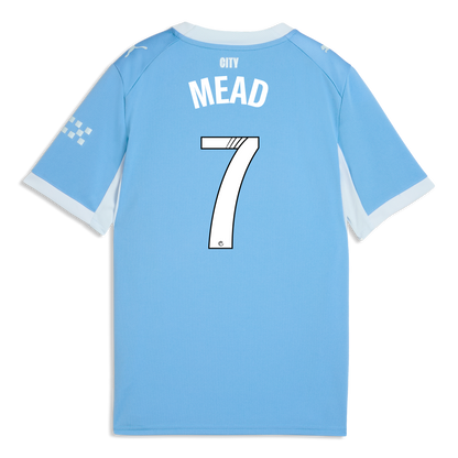 Kids' Manchester City Home Jersey 2026/27 With MEAD 7 Printing