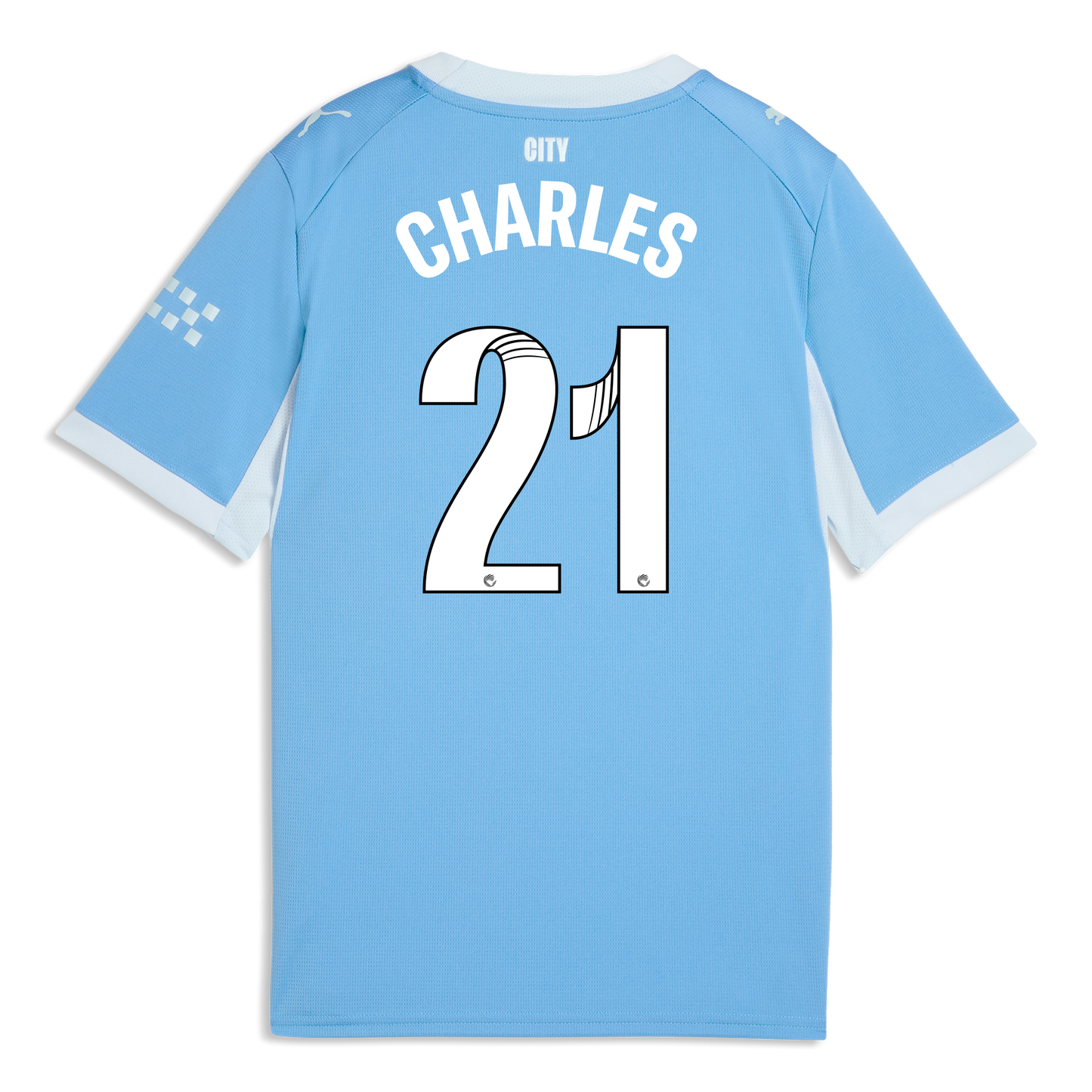 Kids' Manchester City Home Jersey 2026/27 With CHARLES 21 Printing
