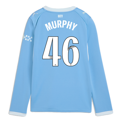 Kids' Manchester City Home Jersey 2026/27 Long Sleeve With MURPHY 46 Printing