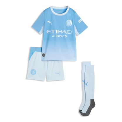 Kids' Manchester City Home MINI KIT 2026/27 With GUÉHI 15 Printing