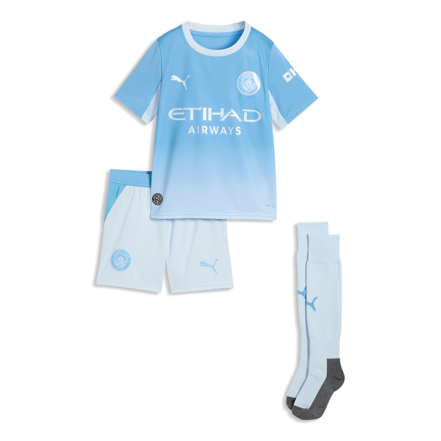 Kids' Manchester City Home MINI KIT 2026/27 With RÚBEN 3 Printing