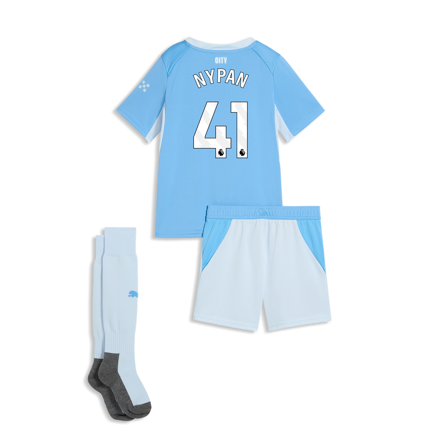 Kids' Manchester City Home MINI KIT 2026/27 With NYPAN 41 Printing