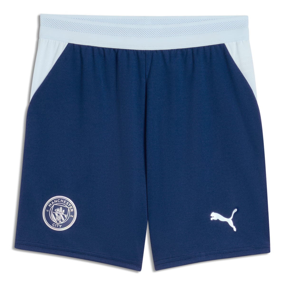 Kids' Manchester City Football Shorts 2026/27 - Blue Jewel-Icy Blue