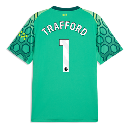 Manchester City Goalkeeper Jersey 2026/27 With TRAFFORD 1 Printing - Vibrant Green-Varsity Green