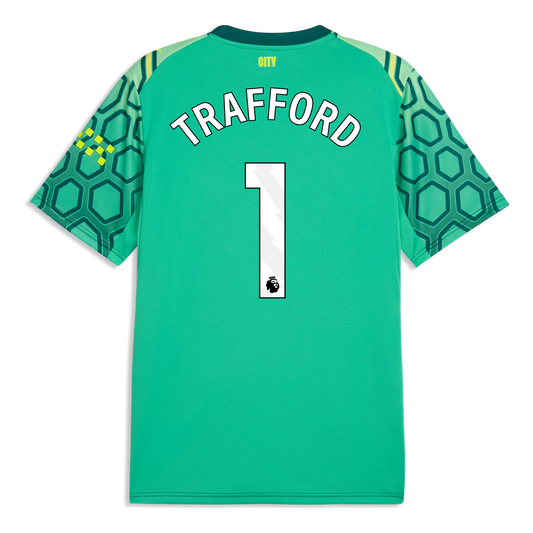 Manchester City Goalkeeper Jersey 2026/27 With TRAFFORD 1 Printing - Vibrant Green-Varsity Green