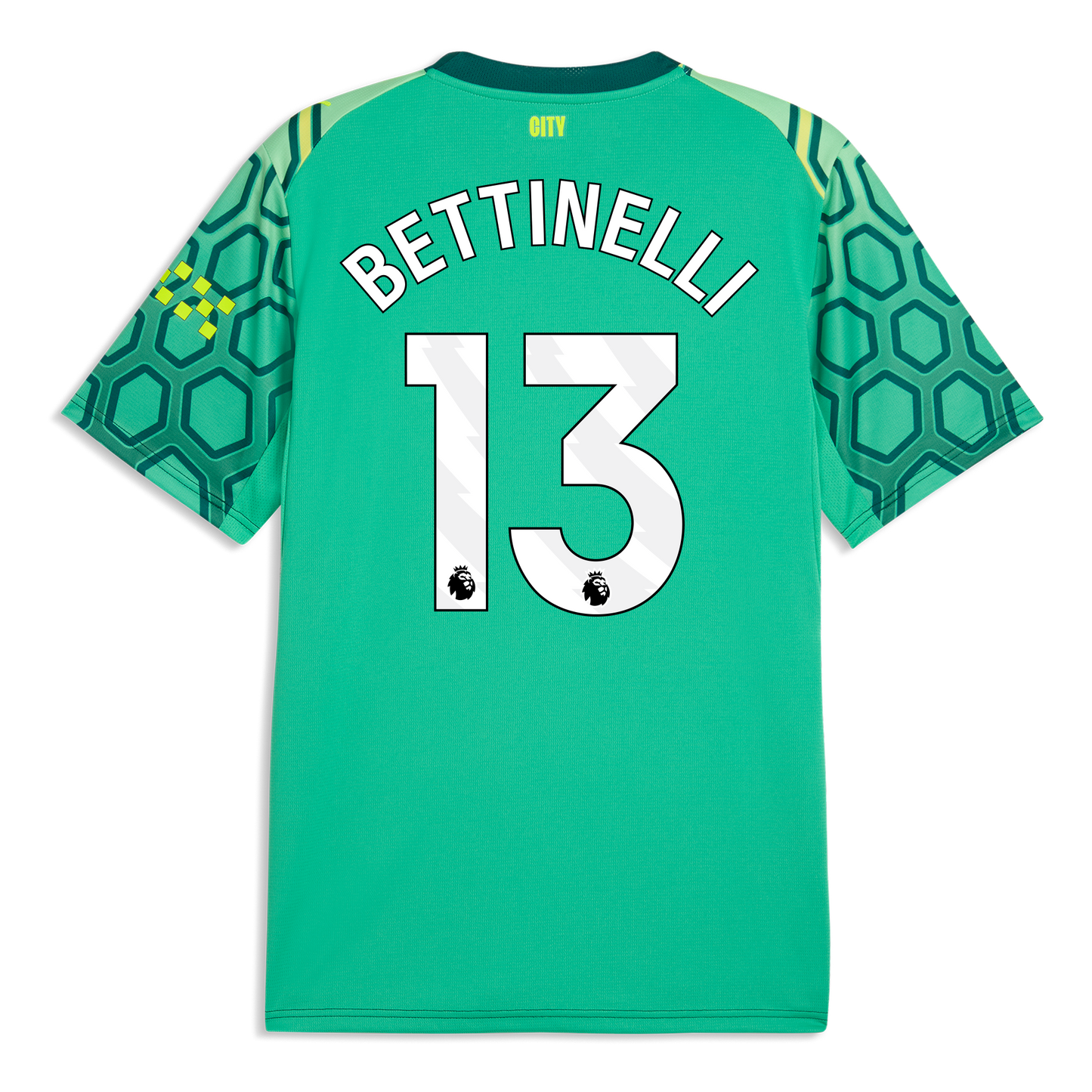 Manchester City Goalkeeper Jersey 2026/27 With BETTINELLI 13 Printing - Vibrant Green-Varsity Green