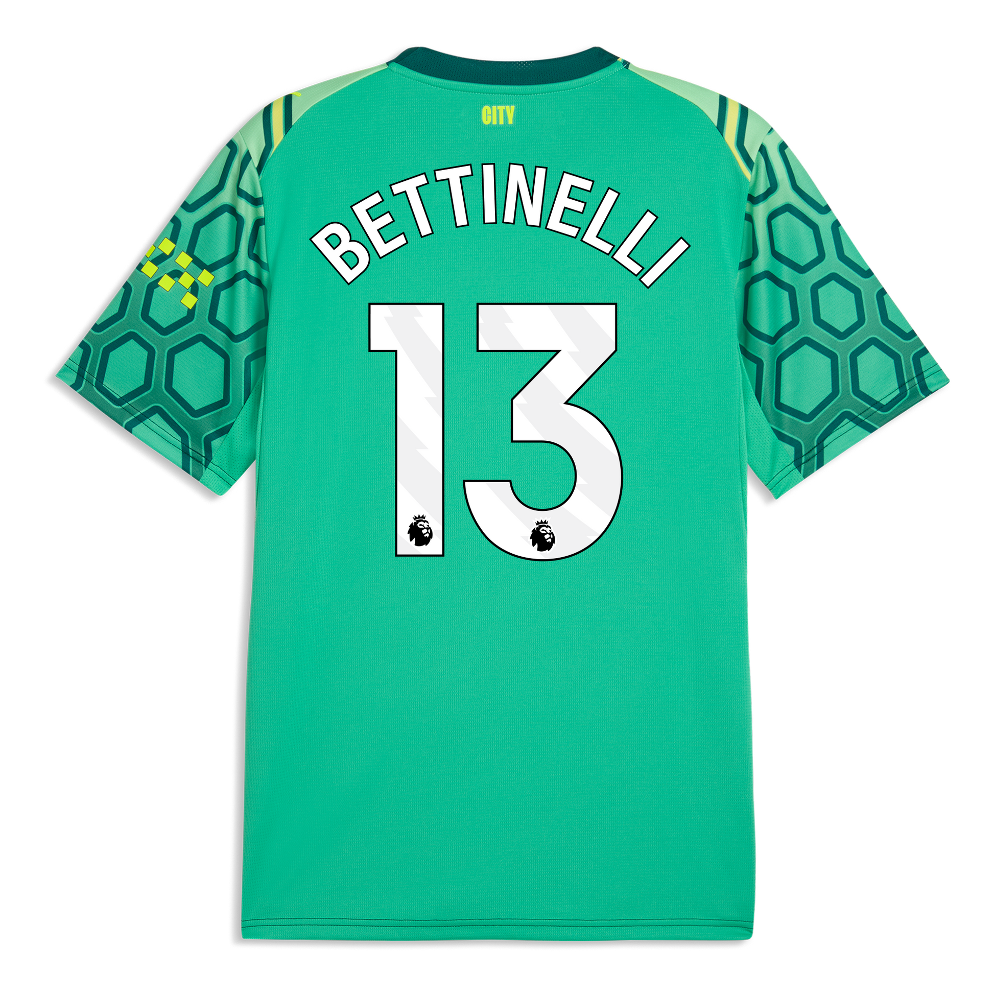 Manchester City Goalkeeper Jersey 2026/27 With BETTINELLI 13 Printing - Vibrant Green-Varsity Green