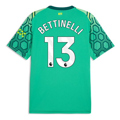 Manchester City Goalkeeper Jersey 2026/27 With BETTINELLI 13 Printing - Vibrant Green-Varsity Green