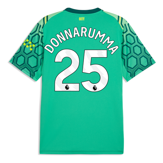 Manchester City Goalkeeper Jersey 2026/27 With DONNARUMMA 25 Printing - Vibrant Green-Varsity Green