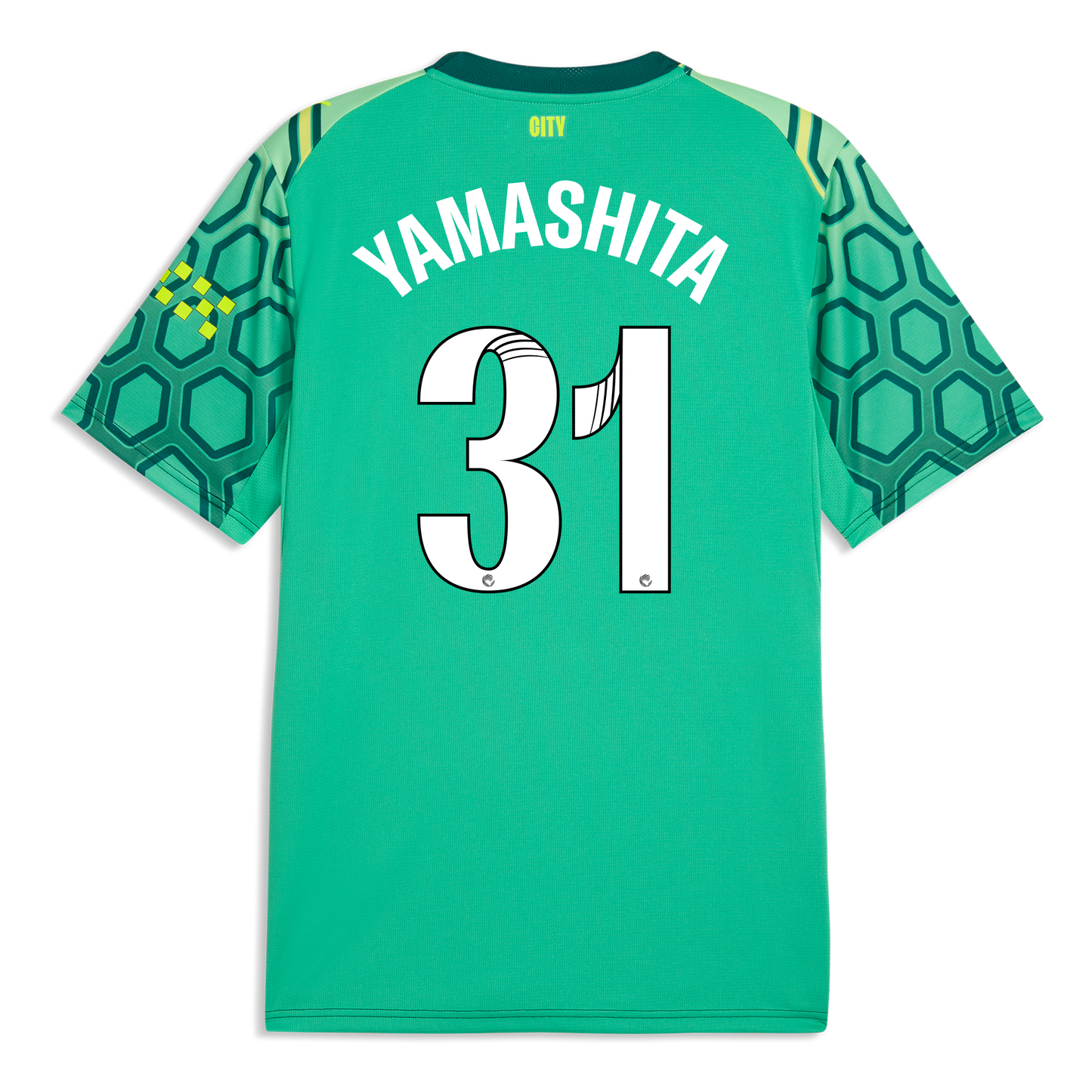 Manchester City Goalkeeper Jersey 2026/27 With YAMASHITA 31 Printing - Vibrant Green-Varsity Green