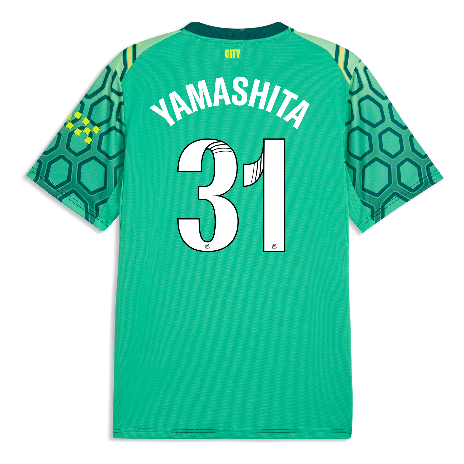 Manchester City Goalkeeper Jersey 2026/27 With YAMASHITA 31 Printing - Vibrant Green-Varsity Green