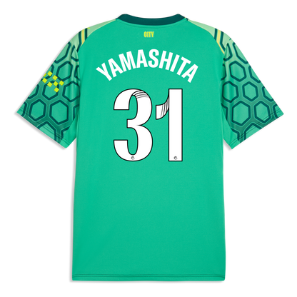 Manchester City Goalkeeper Jersey 2026/27 With YAMASHITA 31 Printing - Vibrant Green-Varsity Green
