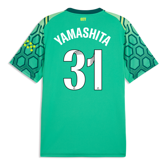 Manchester City Goalkeeper Jersey 2026/27 With YAMASHITA 31 Printing - Vibrant Green-Varsity Green