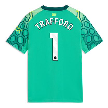 Women's Manchester City Goalkeeper Jersey 2025/26 With TRAFFORD 1 Printing - Vibrant Green-Varsity Green