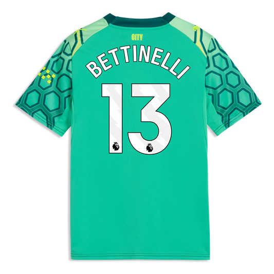 Women's Manchester City Goalkeeper Jersey 2025/26 With BETTINELLI 13 Printing - Vibrant Green-Varsity Green