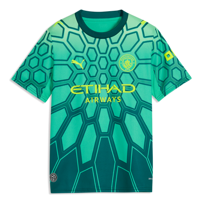 Kids' Manchester City Goalkeeper Jersey 2026/27 - Vibrant Green-Varsity Green