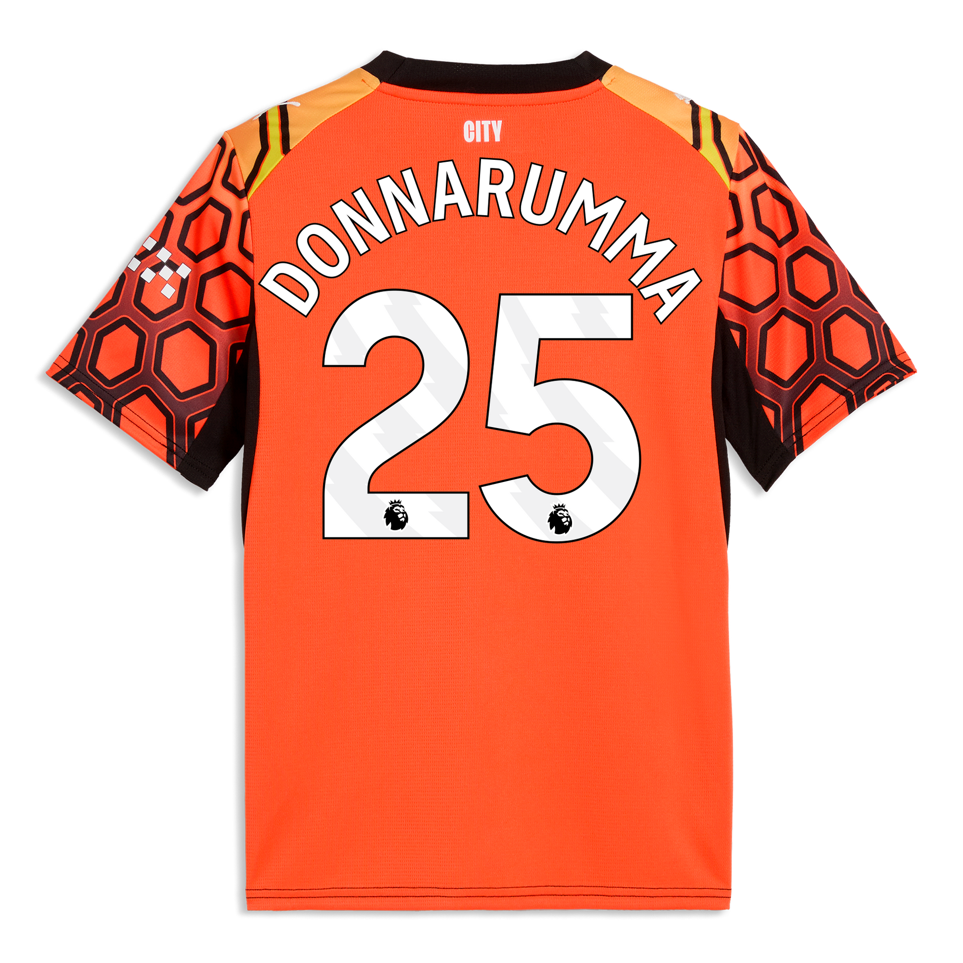 Kids' Manchester City Goalkeeper Jersey 2026/27 With DONNARUMMA 25 Printing - Hot Heat-PUMA Black